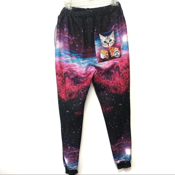 Mr 1991INC & Miss GO Galaxy Style Taco Pizza Cat Jogger Pant– Size M - Picture 4 of 11